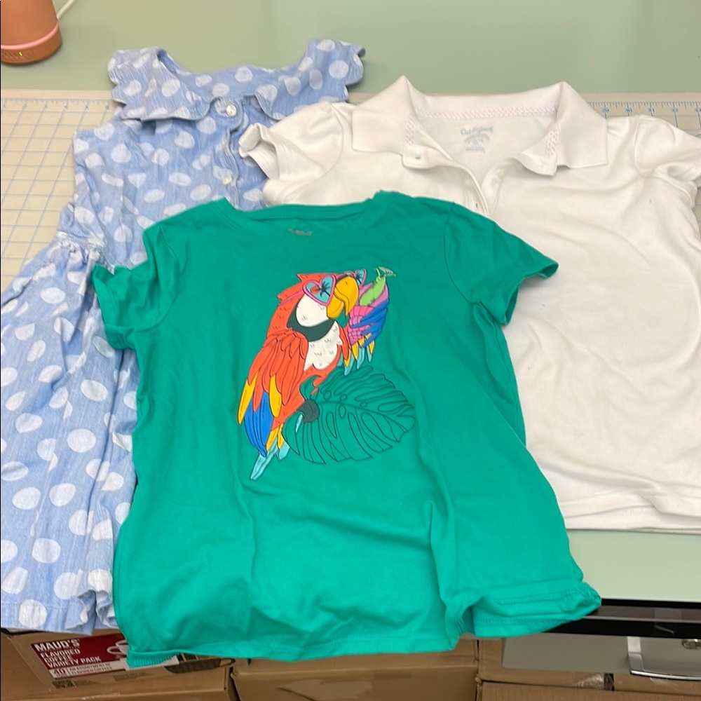 Girls shirts and a dress size 10/13